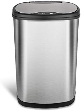 Ninestars DZT-50-22, 13.2 GALLONS / 50 LTRS, Stainless Steel, Motion Sensor Trash CAN