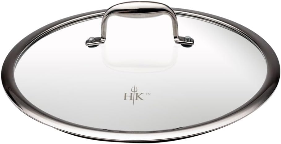 Hell's Kitchen 4 Quart Tri-Clad Hybrid Sauté Pan with Lid, Nonstick, Scratch-Resistant, Ergonomic Handle, Dishwasher Safe, Multi-Cooktop, and Oven-Safe