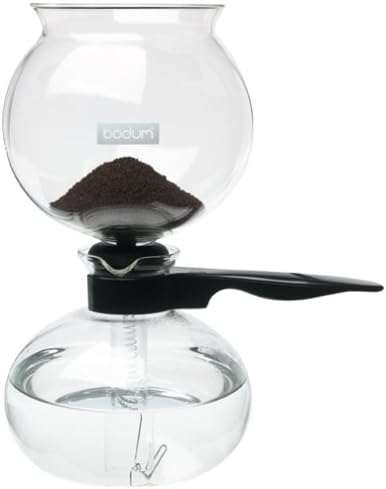 Bodum 34 oz Pebo Vacuum Coffee Maker, High Heat Borosilicate Glass, Black