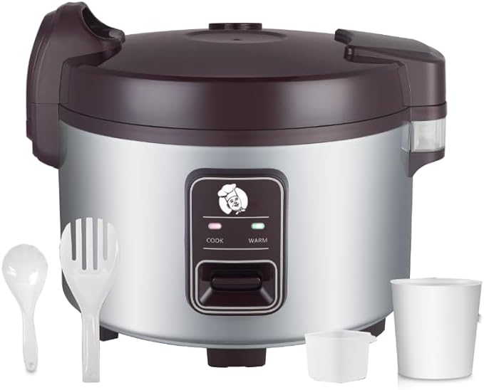 13L Commercial Large Capacity Rice Cooker for Resturant | 60 Cups rice cooked with One-Touch Operation | Auto keep warm for 12h