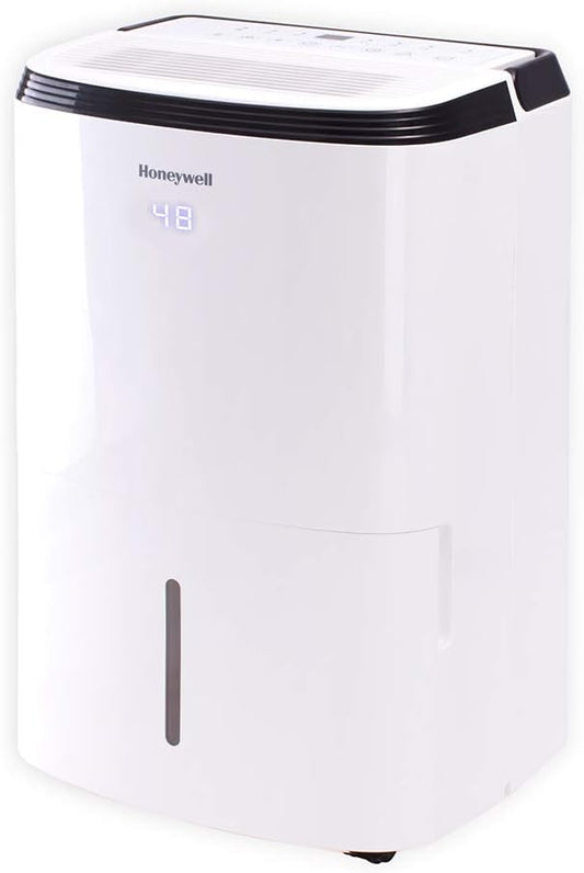 Honeywell 50 Pint Dehumidifier for Apartment and Basement, 115V, Dehumidifiers for Home and Rooms up to 3500 Sq. Ft. with Energy Star Rating, Mirage Display, Washable Filter, and Change Filter Alert