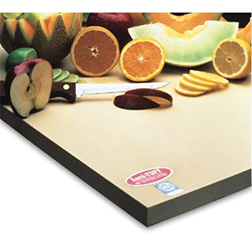 NoTrax 15" x 20" x 1" Sani-Tuff T45 Natural Rubber Cutting Board, Non-Skid Professional-Grade, Made in USA, T45S4015BF