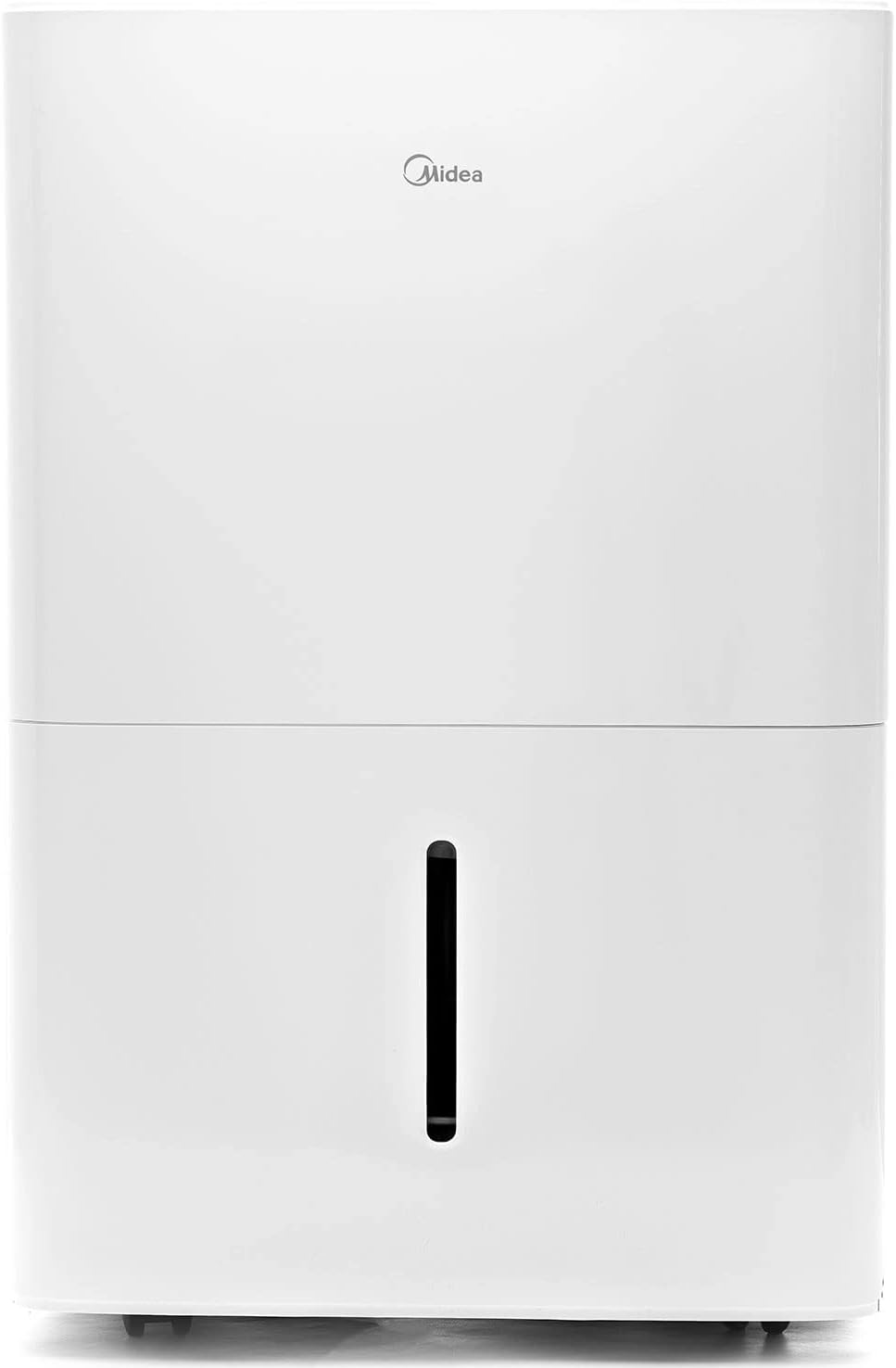 Midea 50 Pint SMART Dehumidifier With Pump - For Rooms up to 4,500 Sq. Ft. - Ideal For Basements, Large & Medium Sized Rooms, Energy Star Certified (White)