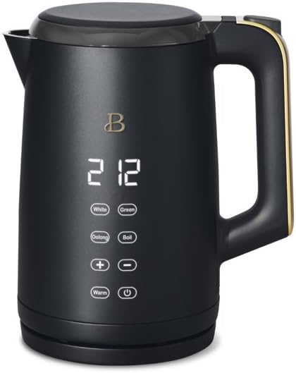 1.7L One-Touch Electric Kettle, Black Sesame by Drew Barrymore