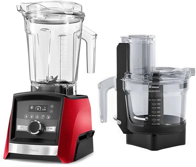 Vitamix Ascent 3500 & Food Processor Bundle Candy Apple Red