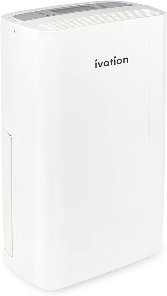 Ivation 14.7 Pint Compressor Dehumidifier – Small and Compact with Continuous Drain Hose for Smaller Spaces, Bathroom, Attic, Crawlspace and Closets - for Spaces Up to 320 Sq/Ft