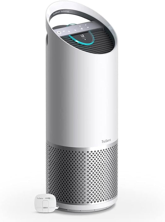 TruSens Air Purifier with UV-C Light + True HEPA Filtration | Large | SensorPod™ Air Quality Monitor | Auto, Sleep, & Turbo Mode | Touch Control | Portable Handle