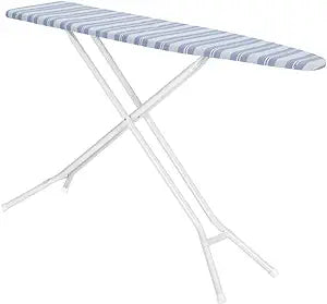 Ironing Board Full Size Made in The USA by Seymour Home Products (Blue Stripe) | Includes Cover and Pad | Iron Board with 4 Steel Legs for Extra Support | Features Perforated Top for Steam Flow