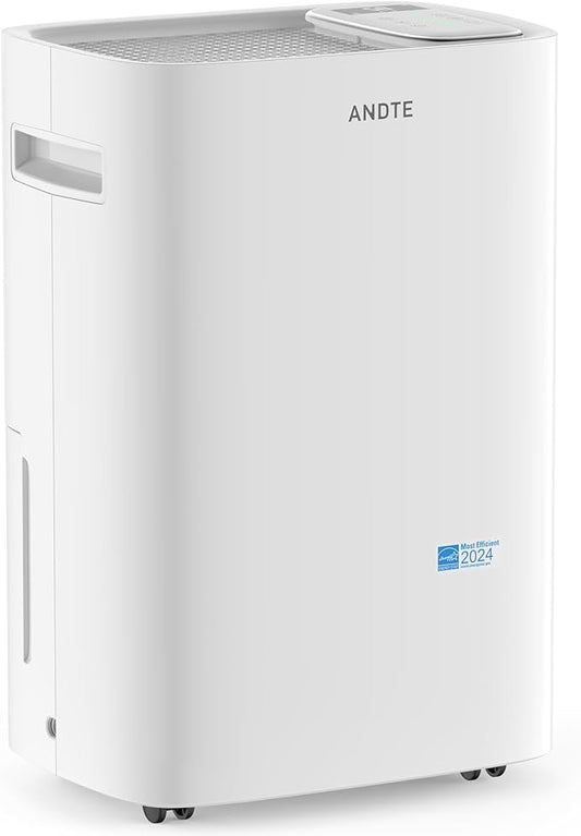 80 Pints Energy Star Dehumidifier, 5500 Sq.Ft Dehumidifier for Basement and Home, Large Room Dehumidifiers with Drain Hose & Water Tank, 24H Timer, Auto Defrost, Dry Clothes - 2024