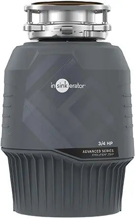 InSinkErator EVOLUTION 0.75HP 3/4 HP, Advanced Series EZ Connect Continuous Feed Food Waste Garbage Disposal, Gray