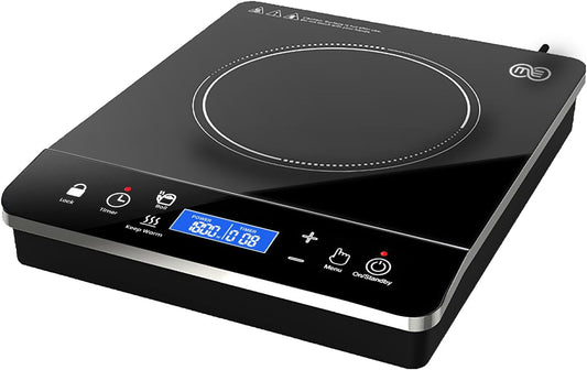 Portable Induction Cooktop, 1800 Watts Induction Burner with LCD Sensor Touch, Induction Hot Plate with Safety Shutoff Function for Cooking, Single