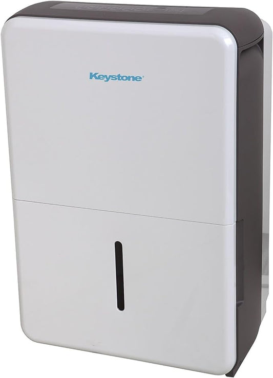 Keystone 50 Pint Dehumidifier Electronic Controls, White (KSTAD504E)