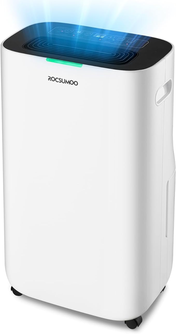 Dehumidifier for home,Home Dehumidifier 50pint up to 4500 Sq.Ft For Basements, Large & Medium Sized Rooms, and Bathrooms with1.32 Gallons Water Tank, Intelligent Humidity Control