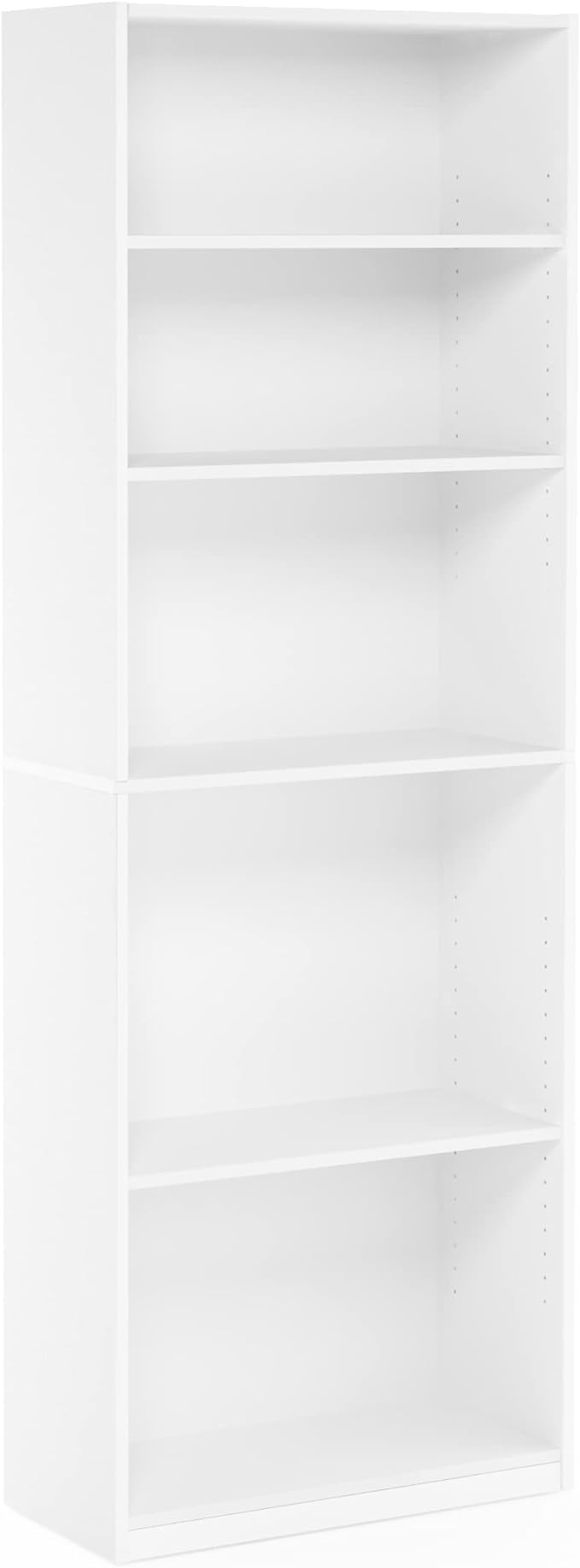 FURINNO JAYA Simply Home 5-Shelf Bookcase, 5-Tier, White