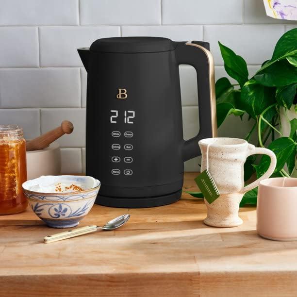 1.7L One-Touch Electric Kettle, Black Sesame by Drew Barrymore