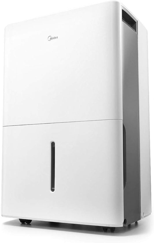 MIDEA MAD35C1ZWS Dehumidifier for up to 3000 Sq Ft with Reusable Air Filter, Ideal for Basement, Bedroom, Bathroom, 35 Pint-2019 DOE (Previous 50 Pint), White (Renewed)