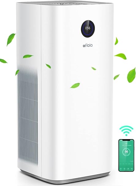 Afloia Smart Air Purifiers for Home Large Room Up to 3576 sq. Ft, Auto Air Filter WiFi Alexa Remote Control, Quiet Air Cleaner with PM2.5 Monitor for 99.99% Allergies, Smoke, Dust, Pollen