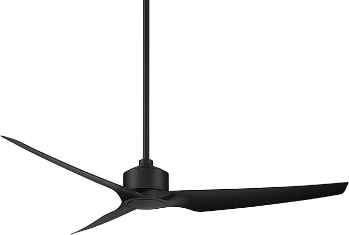 WAC Smart Fans Stella Indoor and Outdoor 3-Blade Ceiling Fan 60in Matte Black with Remote Control works with Alexa and iOS or Android App