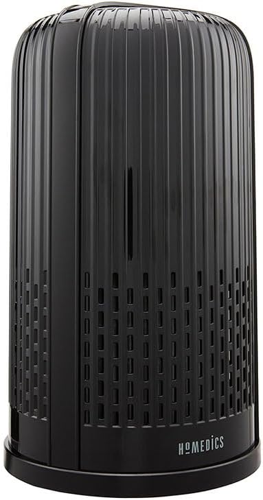 Homedics TotalClean 5-in-1 Tower Air Purifier UV-C Technology, Bacteria, Virus, Allergens, UV-C Light for Bedrooms, Offices, 3-in-1 HEPA-Type Filtration, Activated Carbon Odor Filter for Medium Rooms