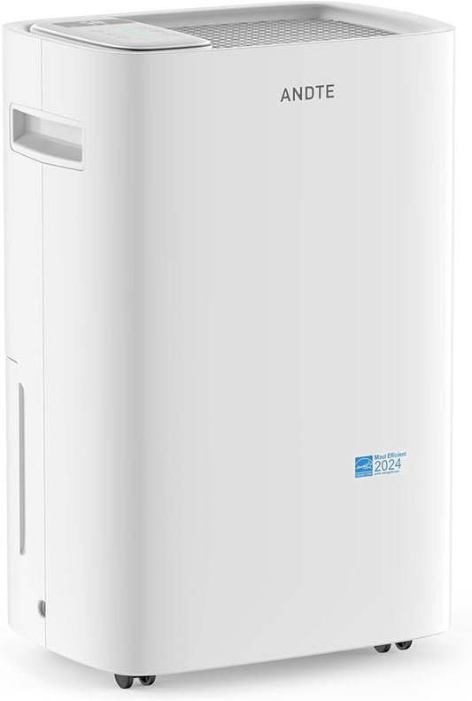 52 Pints Energy Star Dehumidifier, 4500 Sq.Ft Dehumidifier for Basement and Home, Large Room Dehumidifiers with Drain Hose & Water Tank, 24H Timer, Auto Defrost, Dry Clothes - 2024 Energy Star