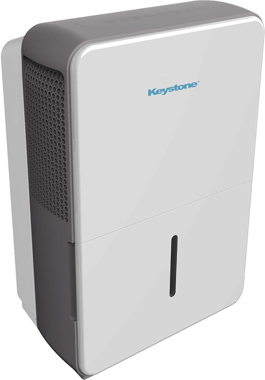 Keystone 50-Pint Portable Dehumidifier for Basement, Garage, Living Room, and Extra Large Rooms up to 4,500 Sq.Ft., 115V, Quiet Dehumidifier for Home and Moisture Absorber with Auto-Shutoff and Timer