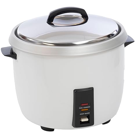 FSE RC-0030 Heavy Duty Premium Rice Cooker, 30 Cup Capacity, Keep Warm Feature, Plastic Oversized Fork