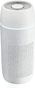 Homedics 5-in-1 PetPlus UV-C Air Purifier - 360-Degree HEPA Filter for 266 Sq Ft, Air Purifiers for Pets, Bedroom, and Home with Essential Oil Pads and Built-In Timer, 3 Speed Settings, White