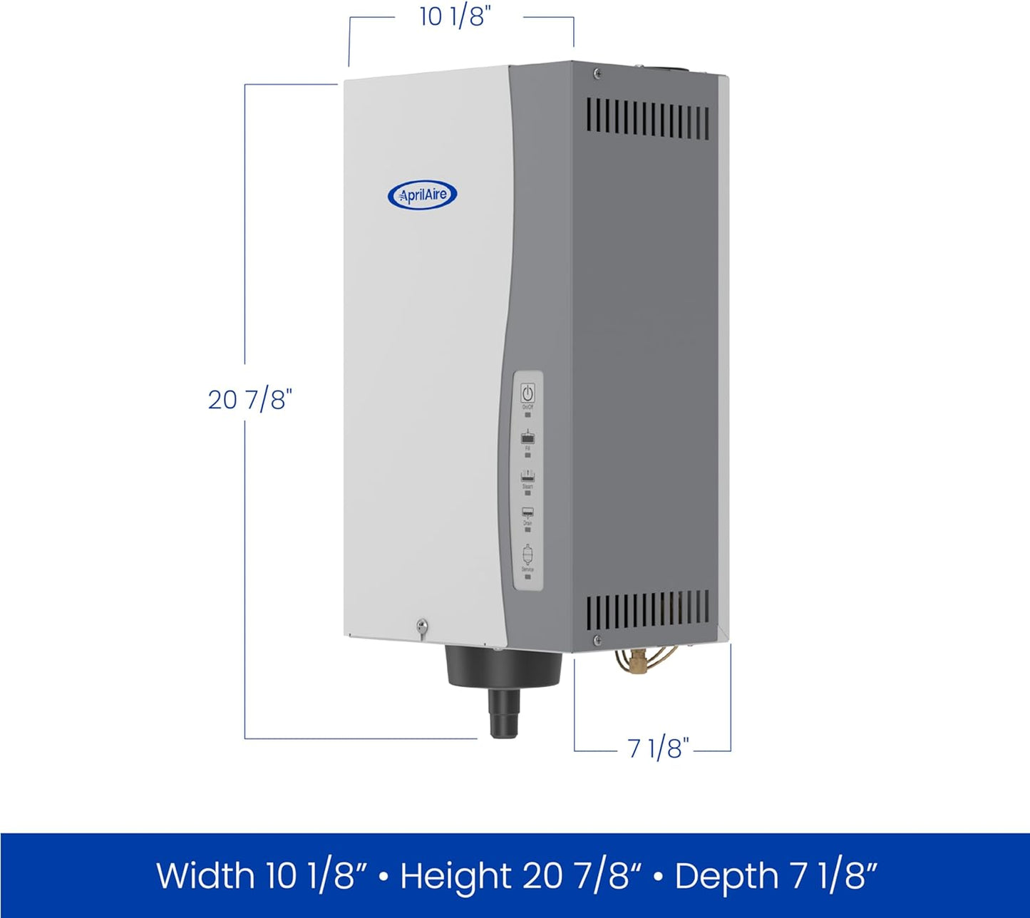 AprilAire 800 Whole-House Steam Humidifier, Automatic Steam Humidifier, Large Capacity Whole-House Humidifier for Homes up to 10,300 Sq. Ft., White