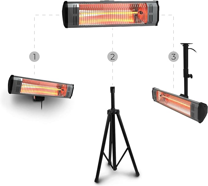 Heat Storm Tradesman 1500 Watt Infrared Heater Tripod Combo, Remote