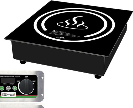 Winco EIDS-18 Commercial-Grade Drop-In Induction Cooktop Burner, 1800W, 120V