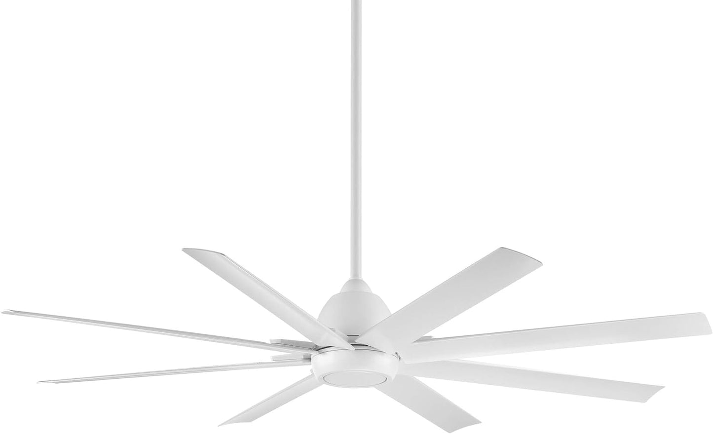 WAC Smart Fans Mocha XL Indoor and Outdoor 8-Blade Ceiling Fan 66in Matte White with Remote Control works with Alexa and iOS or Android App