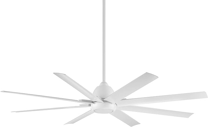 WAC Smart Fans Mocha XL Indoor and Outdoor 8-Blade Ceiling Fan 66in Matte White with Remote Control works with Alexa and iOS or Android App