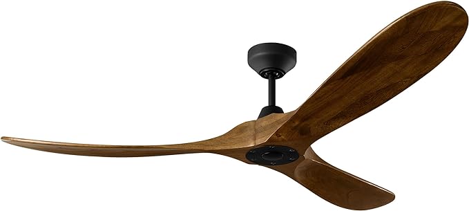 3MAVSM60MBK Smart Maverick Ceiling Fan with Remote Control, Indoor or Outdoor, Compatible with Alexa & Google Voice (Midnight Black with Dark Walnut Blades, 60-inch)