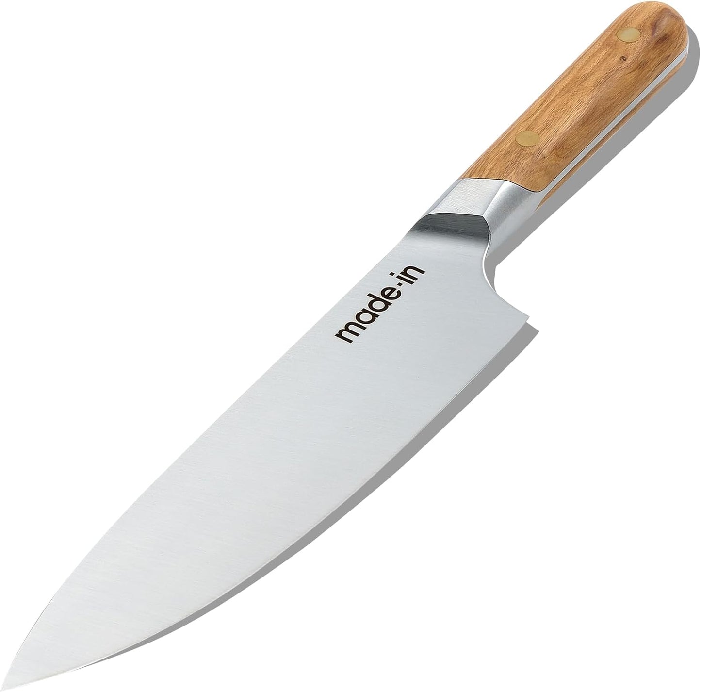 Made In Cookware - 8" Chef Knife - Crafted in France - Full Tang With Olive Wood Handle