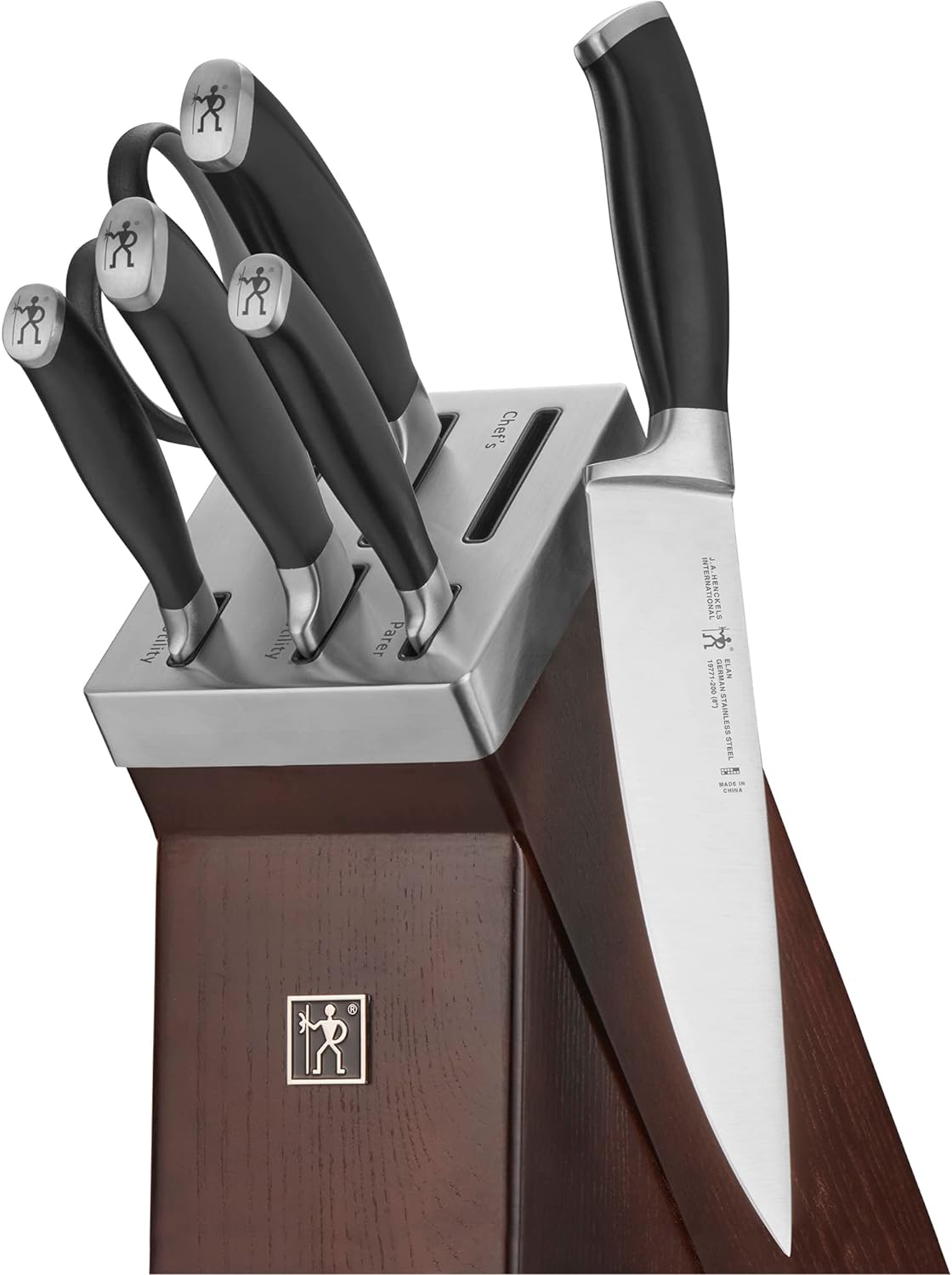 HENCKELS Elan Knife Block Set, 7-pc, Matte Black