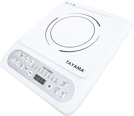 1500-Watt White Induction Cooktop with 8 Settings