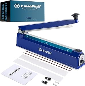 Sealer Pro - 16 inch Impulse Heat Sealer - 5mm Sealing Width - Manual Heat Sealer Machine for All Bags - Most Heavy Duty for Strong, Secure Sealing for Long Term Food Storage, Deep Blue