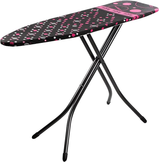 Minky Hot Spot Ironing Board | Made in UK | Freestanding Ironing Board with Premium Cover and Pad Featuring Scorch Resistant Iron Parking Zone - 48" x 15"