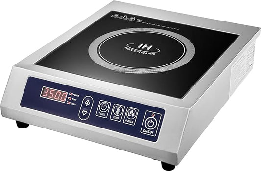 Commercial Induction Cooker,3500W/ 240V Portable Electric Induction Cooktop with Stainless Steel Housing, Durable Induction Countertop Burner for Hotel Restaurant School