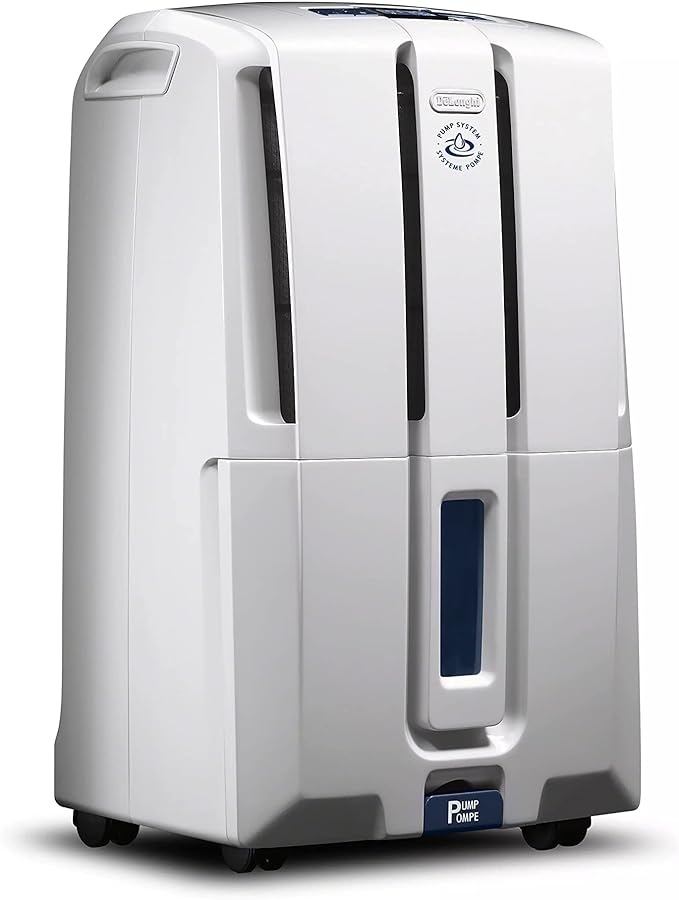 De'Longhi 50 Pint Dehumidifier with Pump, White