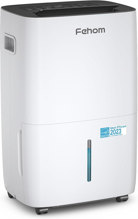 150 Pints Dehumidifier Most Efficient Energy Star - 7,000 Sq. Ft. Dehumidifier for Basement with Drain Hose and 2.12 Gal Water Tank, Smart Dehumidifiers for Home, Large Room(JD026L-150)