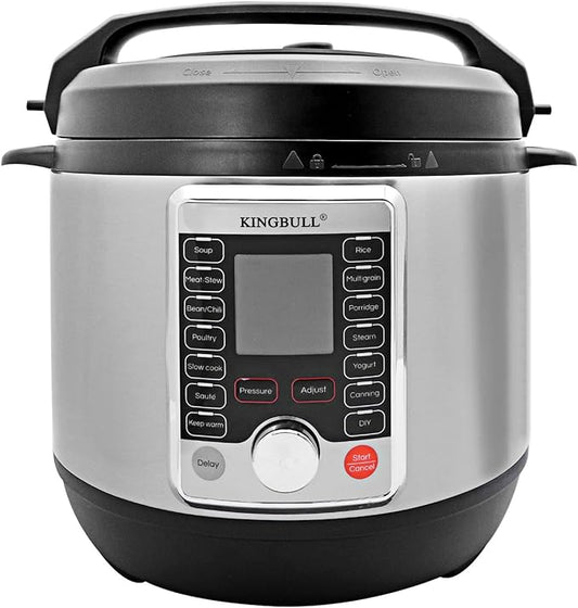 12-in-1 Electric Pressure Cooker, Slow Cooker, Rice Cooker, Steamer, Sauté, Yogurt Maker & Warmer, One-Touch Programs,Support DIY,Stainless Steel/Black. (6 Quart)