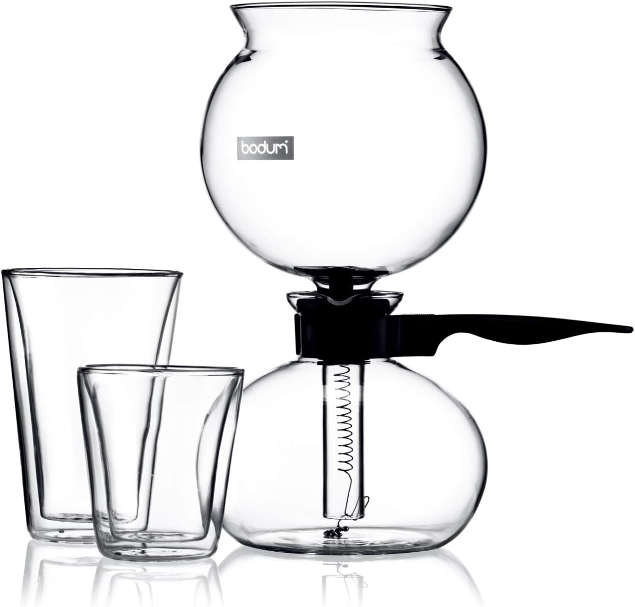 Bodum 34 oz Pebo Vacuum Coffee Maker, High Heat Borosilicate Glass, Black