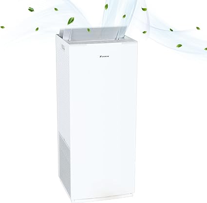 DAIKIN Room Air Purifier, HEPA Air Purifier, Air Purifier with HEPA Filter, Activated Carbon Filter, Pre-Filter and UVC LED Light, Zero Ozone Product, CARB Certified, 12.5 x 12.5 x 30 in (MCKB70YSAU)