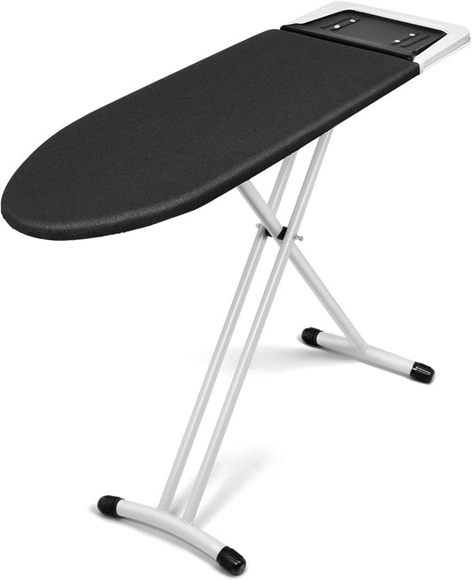 Duwee 13"x35" Ironing Board with Heat Resistant Cover and Thicken Foam Pad, Ironing Board with Iron Rest Adjustable Height Large Ironing Board,Heavy Sturdy Legs