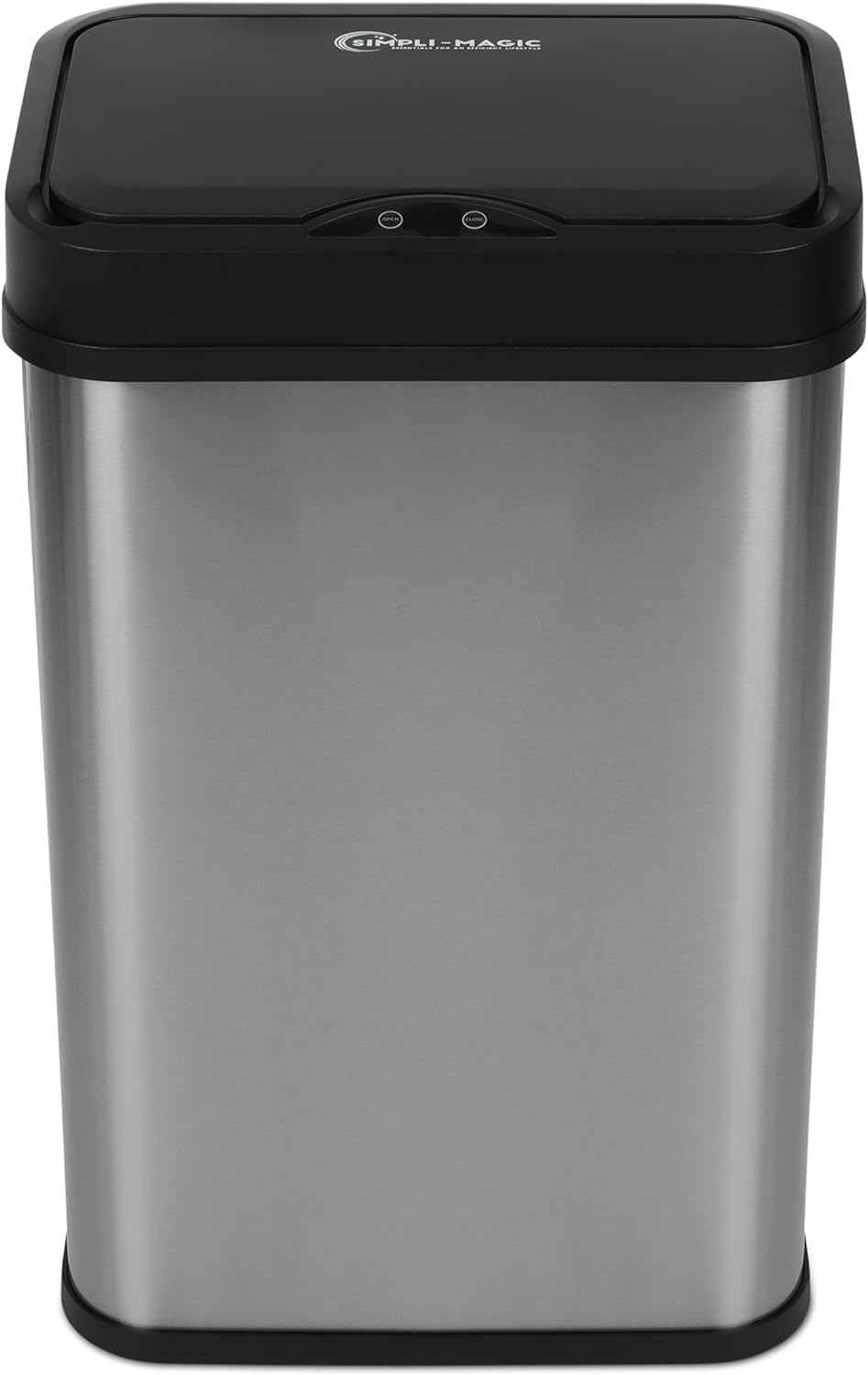 SIMPLI-MAGIC 79207AM Kitchen Trash Can, Touchless Trash Can and Garbage Bin, 13 Gallon Capacity, Perfect for Home, Kitchen, Office, Stainless Steel