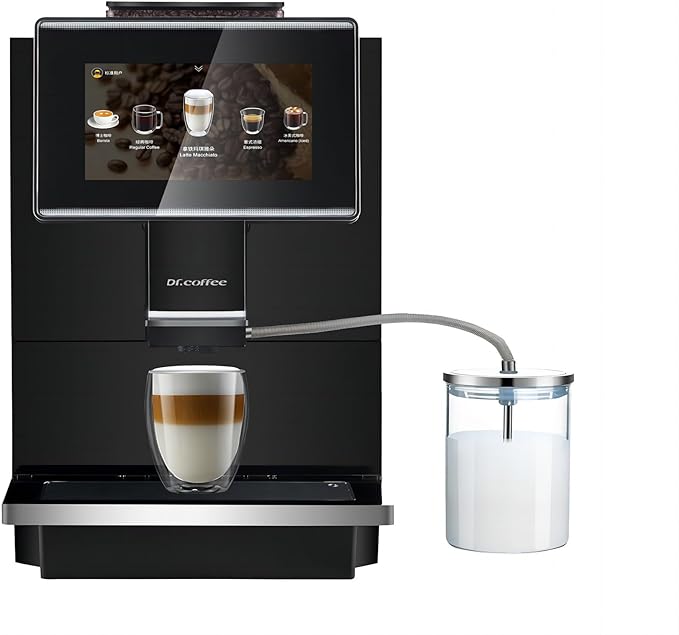 C11L Fully Automatic Coffee Maker, Espresso Coffee Machine with 9 Grind Size Options，15 Customized Performances, 120V for Home and Office, Piano Black