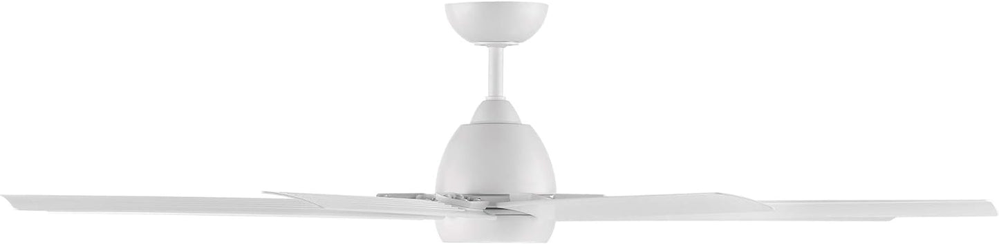 WAC Smart Fans Mocha XL Indoor and Outdoor 8-Blade Ceiling Fan 66in Matte White with Remote Control works with Alexa and iOS or Android App