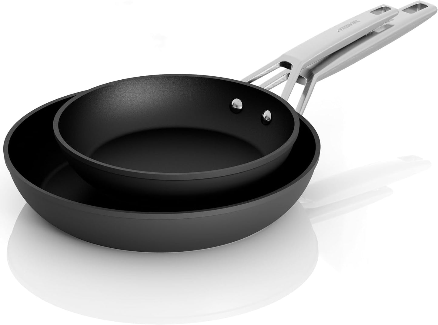 MsMk 8 inch and 10 inch Non Stick Frying Pans, Burnt also Nonstick Frying Pan Set, PFOA Free Non-Toxic, Scratch-resistant, Oven-Safe, Induction Ready, Compatible with All Cooktops