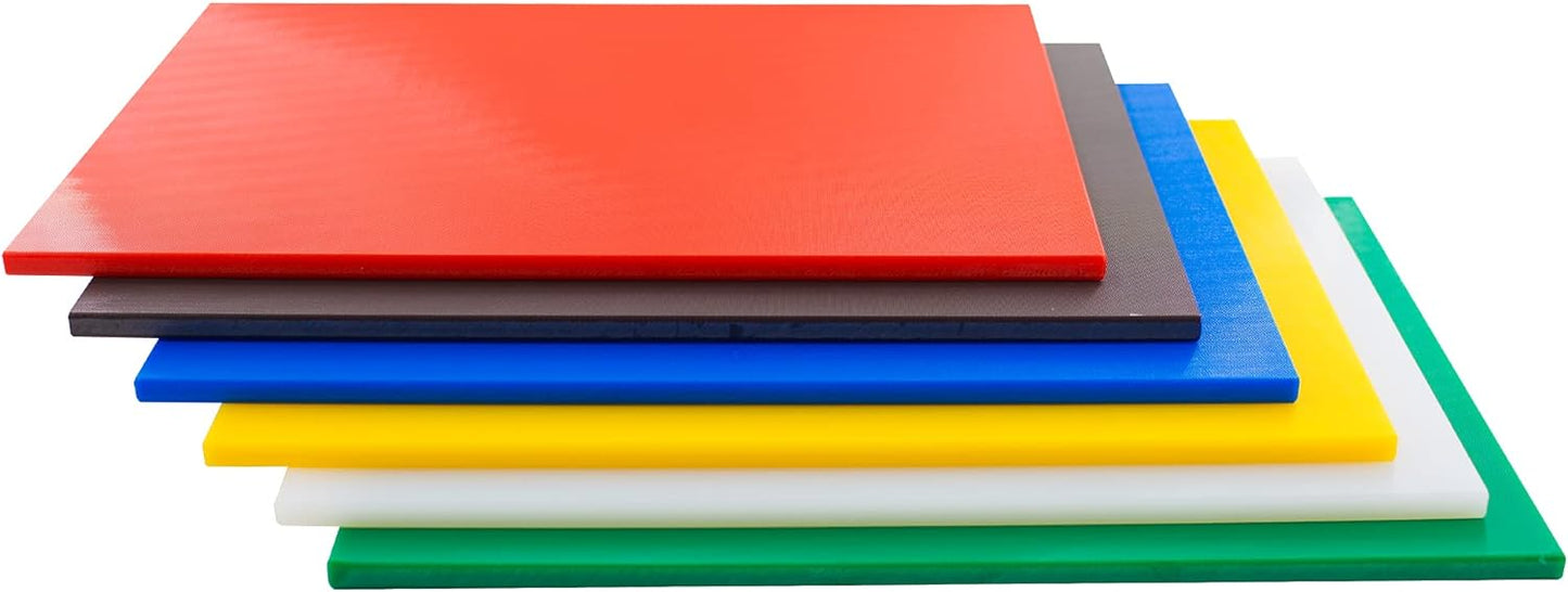 CMI Commercial Grade Cutting Board for Kitchens,Cutting Board Set,Plastic Chopping Board,18 x 12 x 1/2 Inch, Multi-Color 6 of Pack Set,NSF Certified,for Vegetable Meat or Cheese